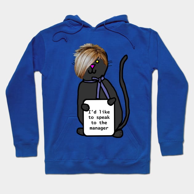 Cat with Karen Hair Wants to Speak to the Manager Hoodie by ellenhenryart